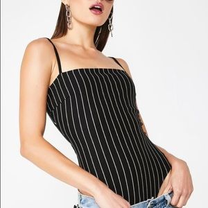 Tiger Mist size Small striped sculpting bodysuit